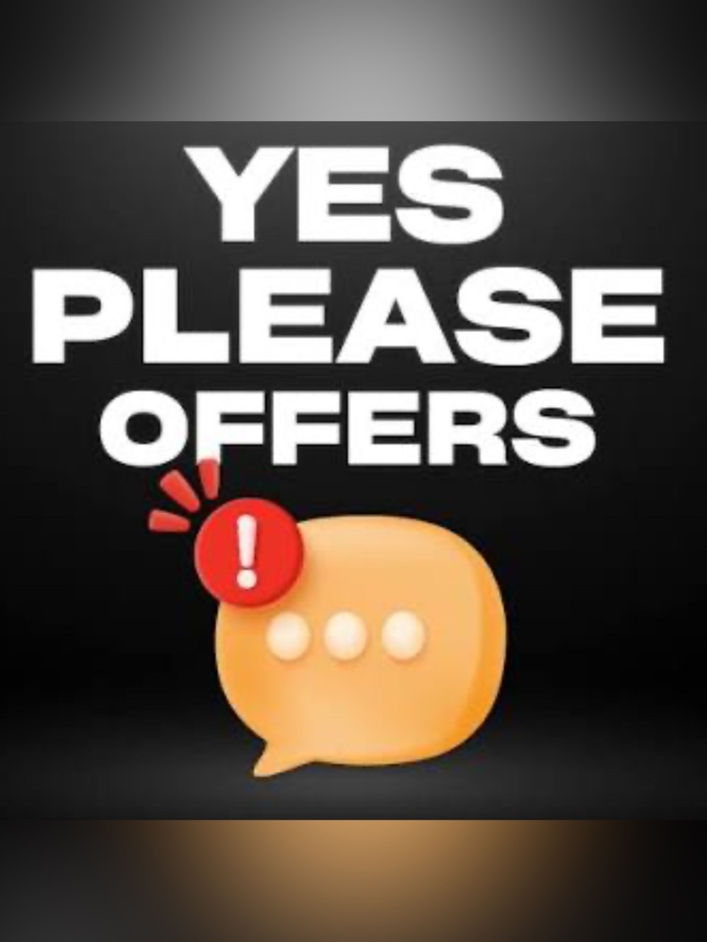 Yes Please Offers Graphic Image - Black & Orange